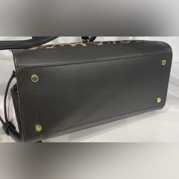 Kate Spade Ellie Spotted Leopard Canvas Small Tote Crossbody 🖤🤎 - Picture 7 of 7